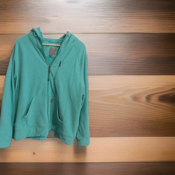 Womens Teal Carhart XXL (20) Spring Zipper Jacket Plus Size - Picture 1 of 8
